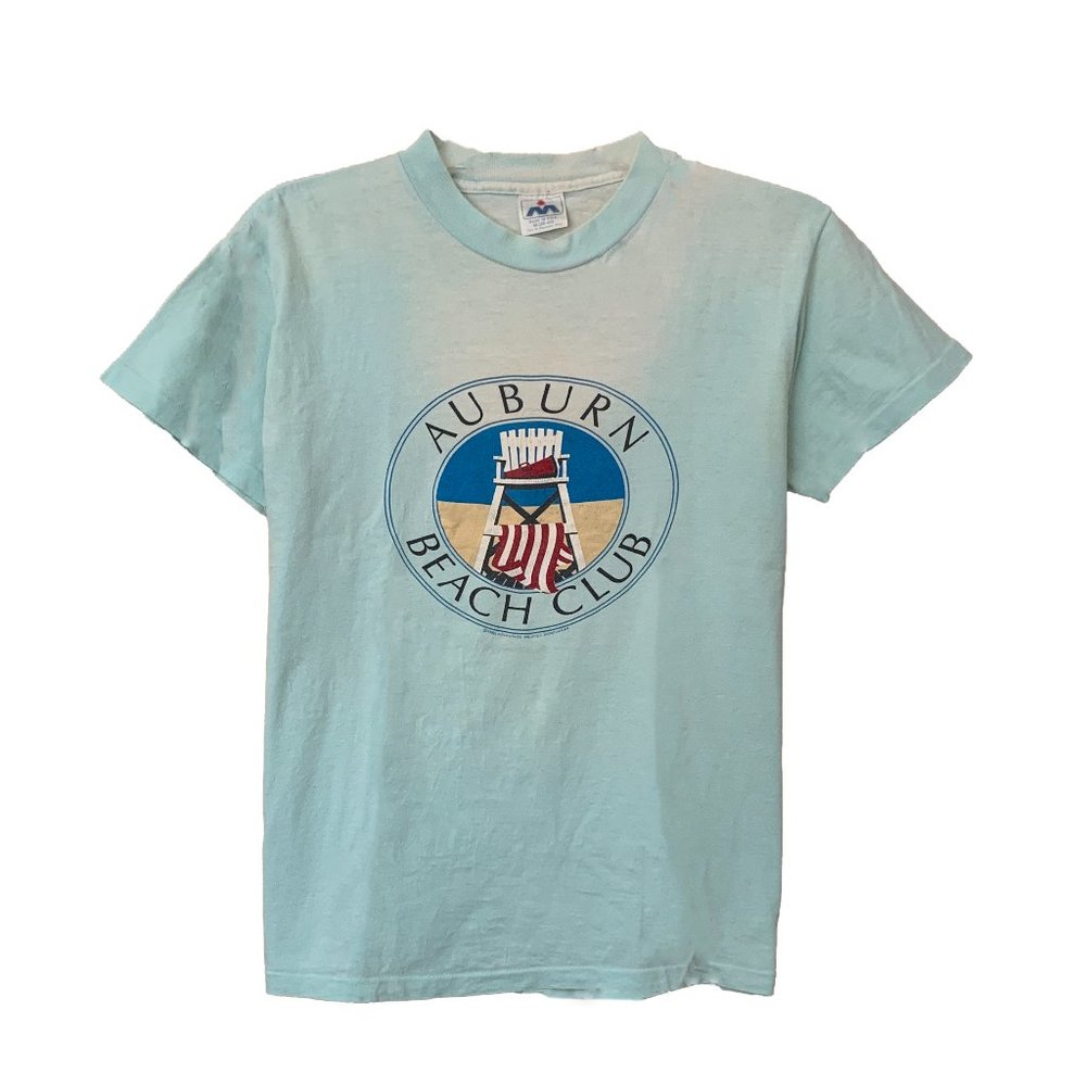 Vintage 1985 Auburn Beach Club T-Shirt Unisex Med